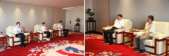 陕西服装学院及五零五药业吕明董事长一行到访350vip8888新葡的京集团股份