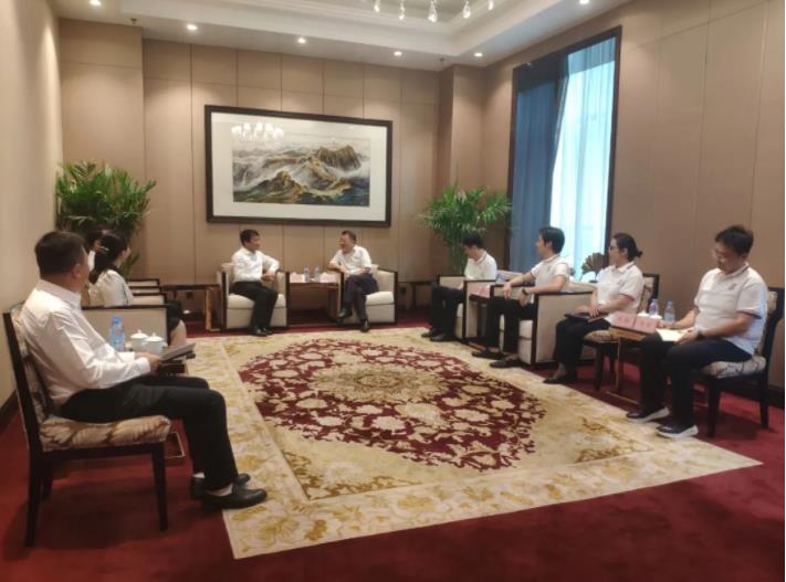 榆林市政府领导会见350vip8888新葡的京集团股份董事长一行