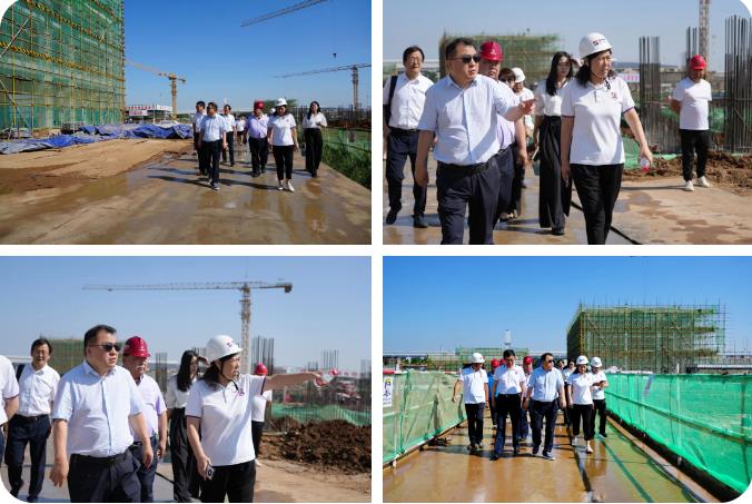 西安市委常委、高新区党工委书记马鲜萍一行视察350vip8888新葡的京集团股份制药厂草堂搬迁扩建项目施工现场
